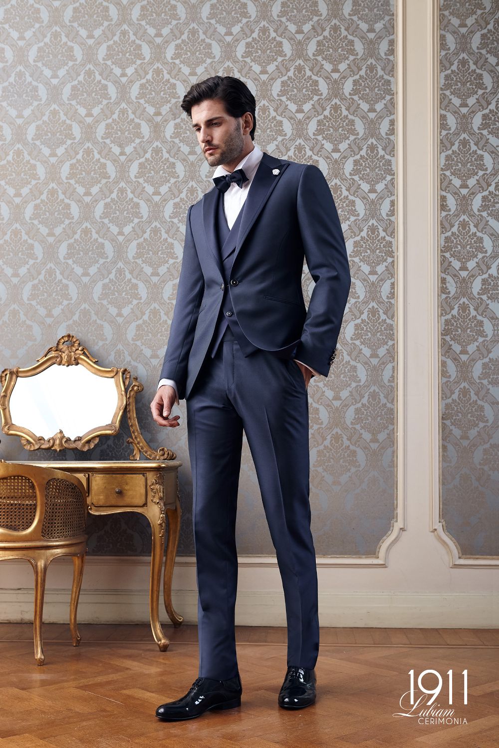 Abito Velluto Uomo Smoking In Velluto Della Marina Uomini, Smoking